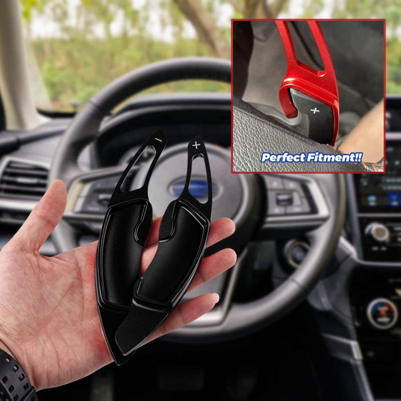 CKE Compatible with Subaru Crosstrek Forester Outback Impreza Legacy Ascent WRX BRZ Scion FR-S GT86 Accessories Car Paddle Shifter Extension Shift Paddle Cover Trims -Black - Image 4